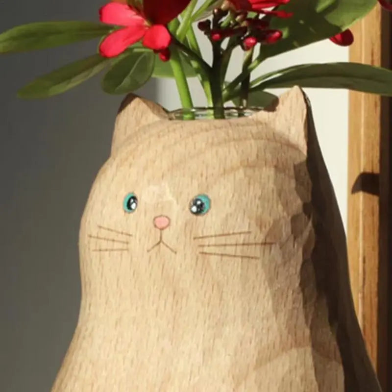Sweet cat flower vase