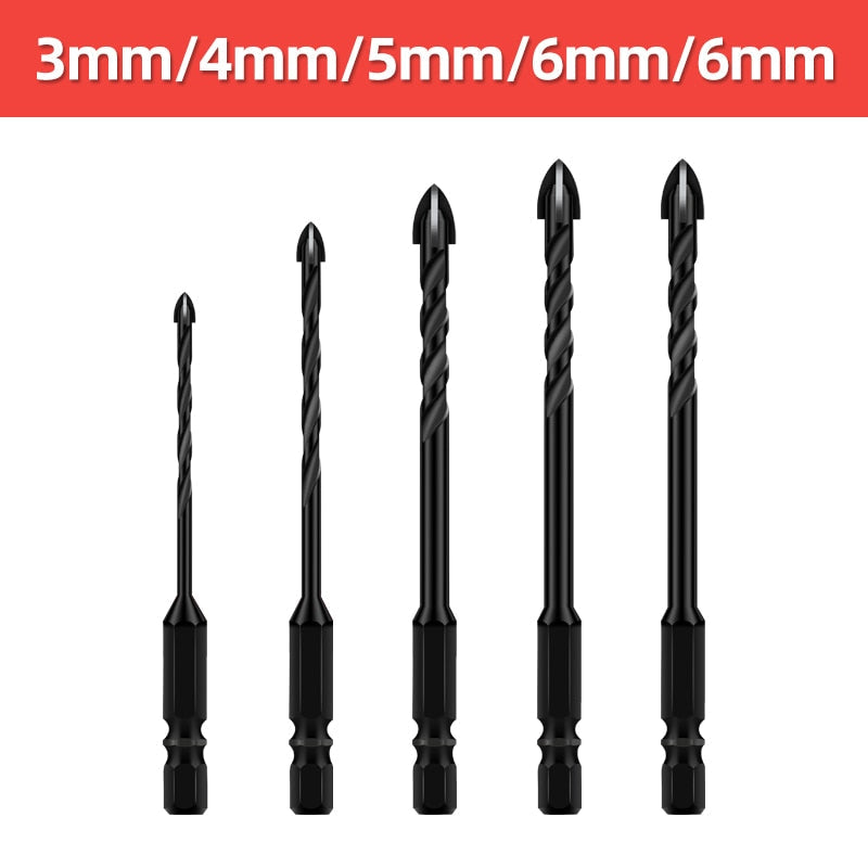 Heavy-Duty Mega Ultimate Cross Hex Drill Bit Set | Bowlift