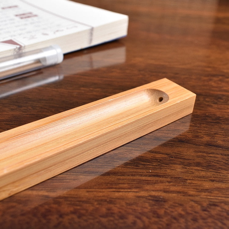 BowLift | Sandalwood Base Wood Incense Stick Holder - 23cm Line Incense Vessel for Home Decor and Aromatherapy