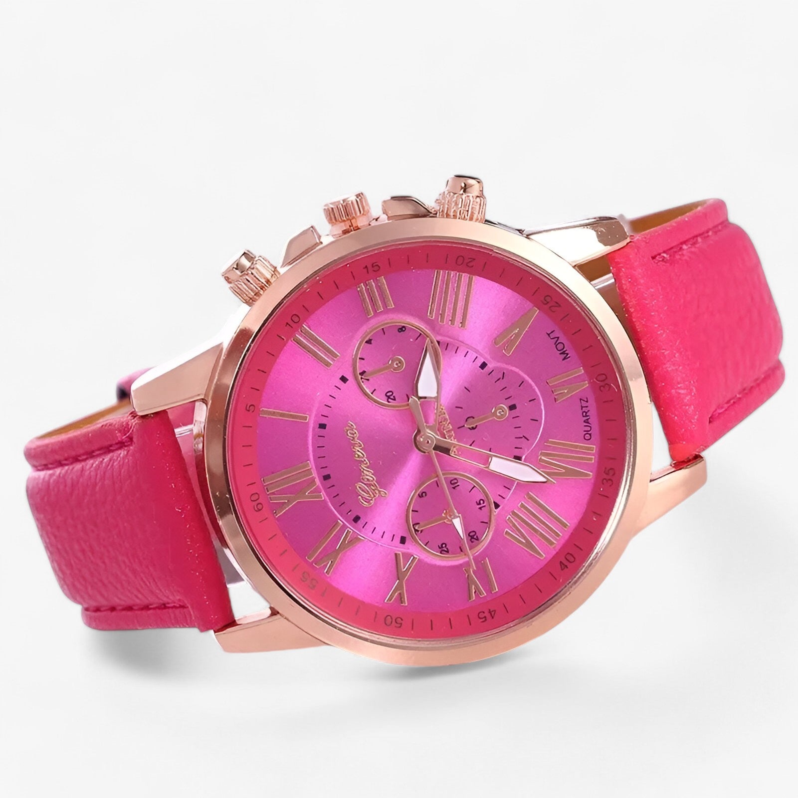 BowLift | Camille Womens Waterproof Leather Strap Watch 42mm