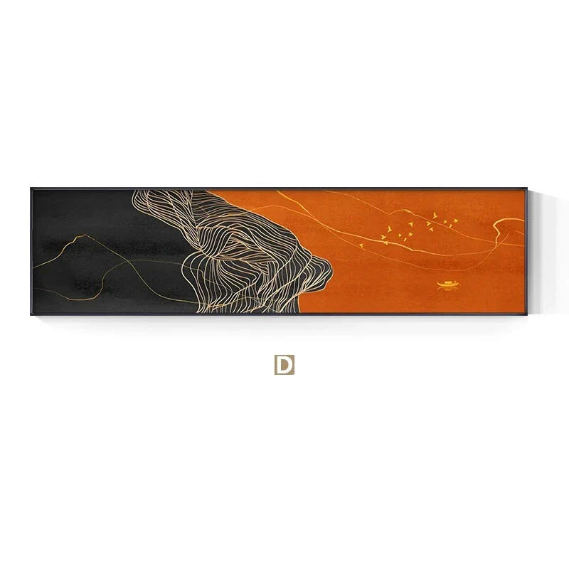 Auspicious Abstract Light Luxury Colorful Wide Format Wall Art Fine Art Canvas Prints Pictures For Above The Sofa Art For Above The Bed | Bowlift