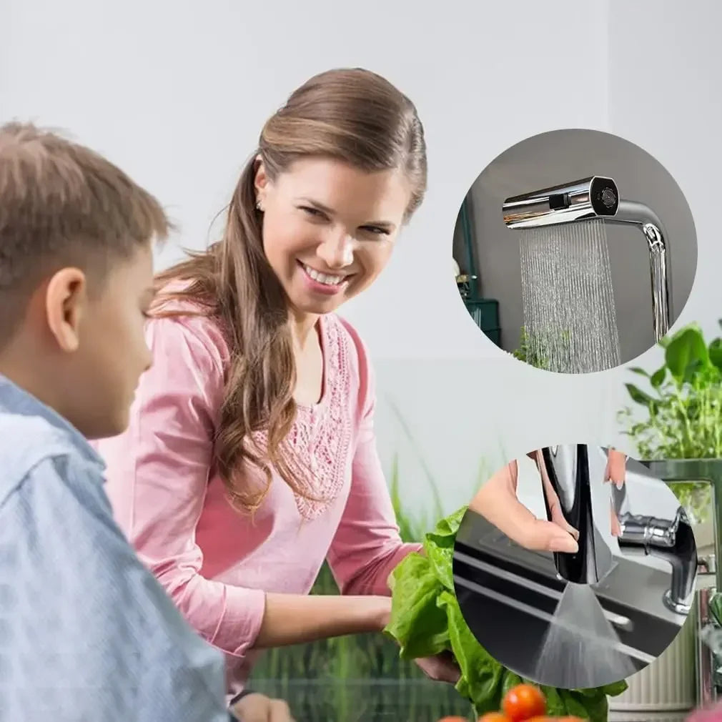 AquaFlow Master – Luxury Pull-Out Kitchen Faucet for Style and Comfort Bowlift
