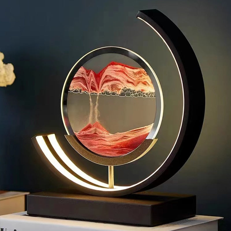 BowLift | LED Table Lamp with Moving Sand Landscape – SandLight