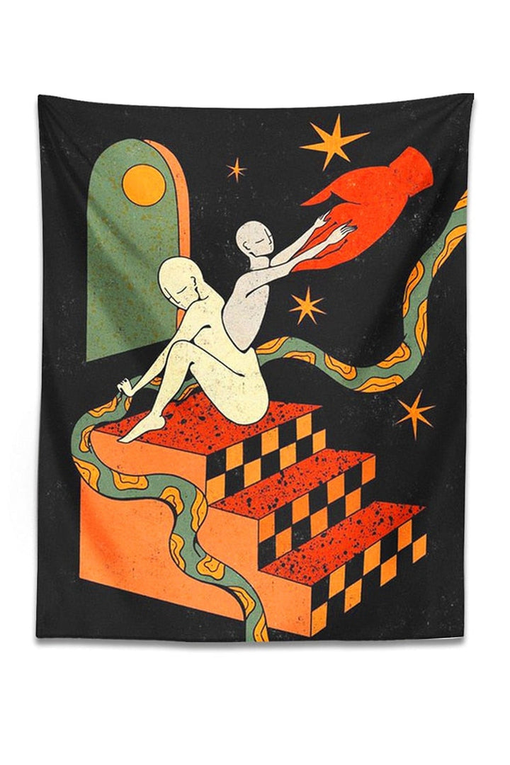 trippiges art wall carpet | Bowlift
