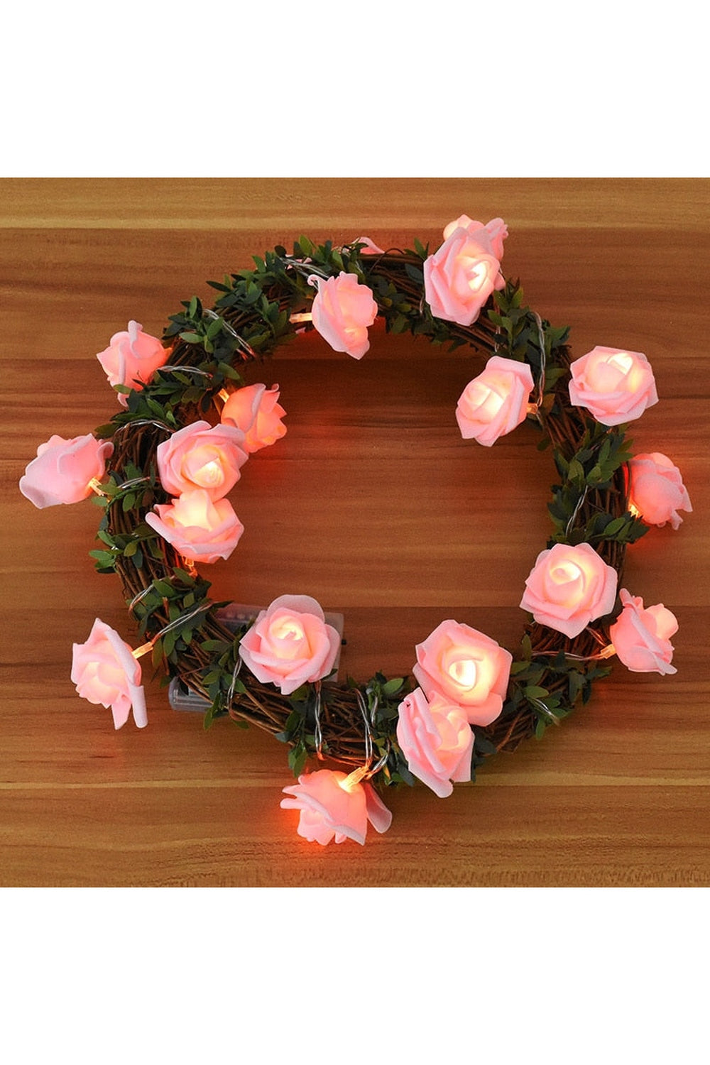 white rose light garland | Bowlift