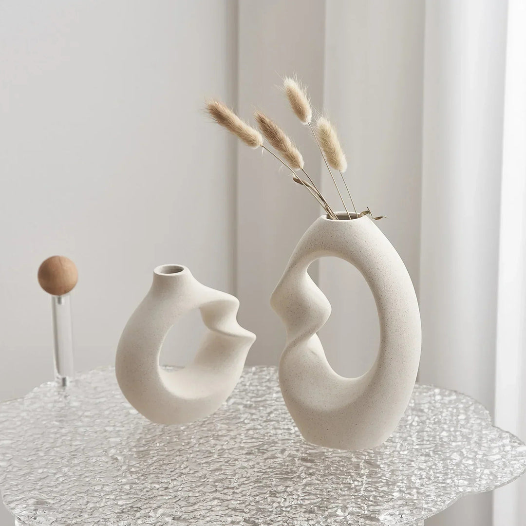 Modern Asymmetrical Sculptural Vase Set Bowlift