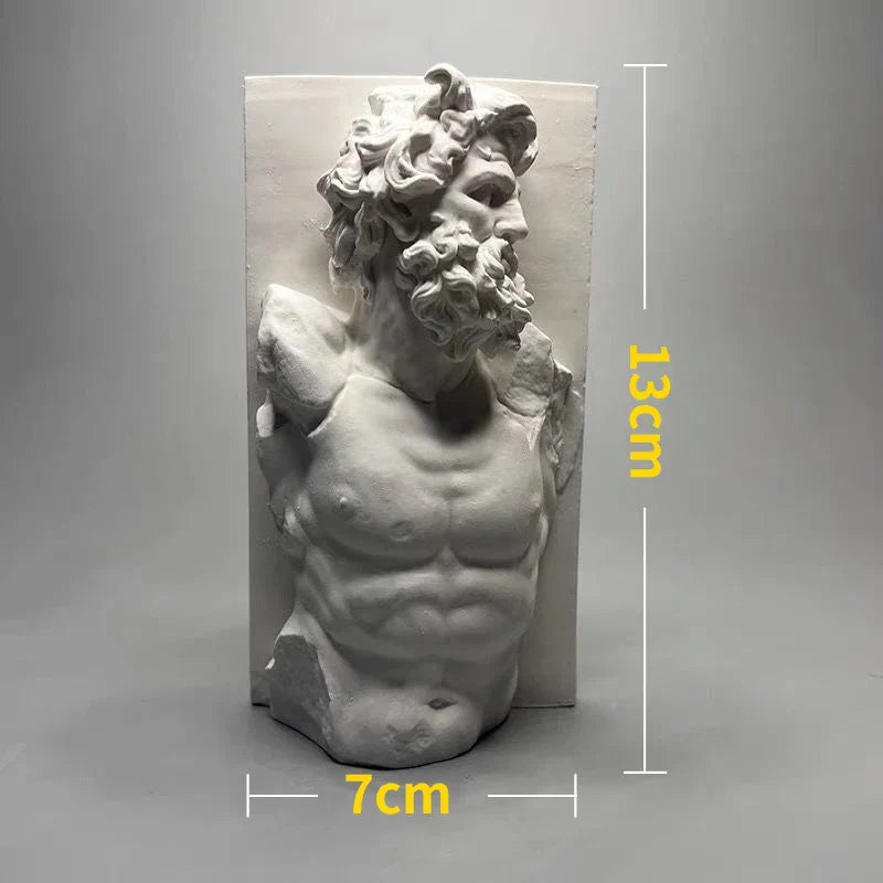 BowLift | Nordic INS Style Character Plaster Statue DIY Painted Sketch Photography Props Table Decorations Home Art Plaster Decoration