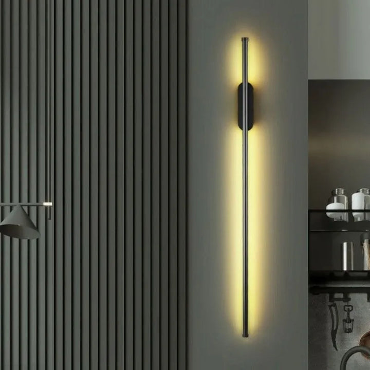 BowLift | SofaLume – Modern Wall Lamp in Black and Gold for Stylish Living