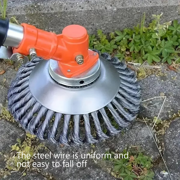BowLift | Heavy-Duty 6 and 8 Inch Steel Wire Rotary Brush Cutter Head for String Trimmers