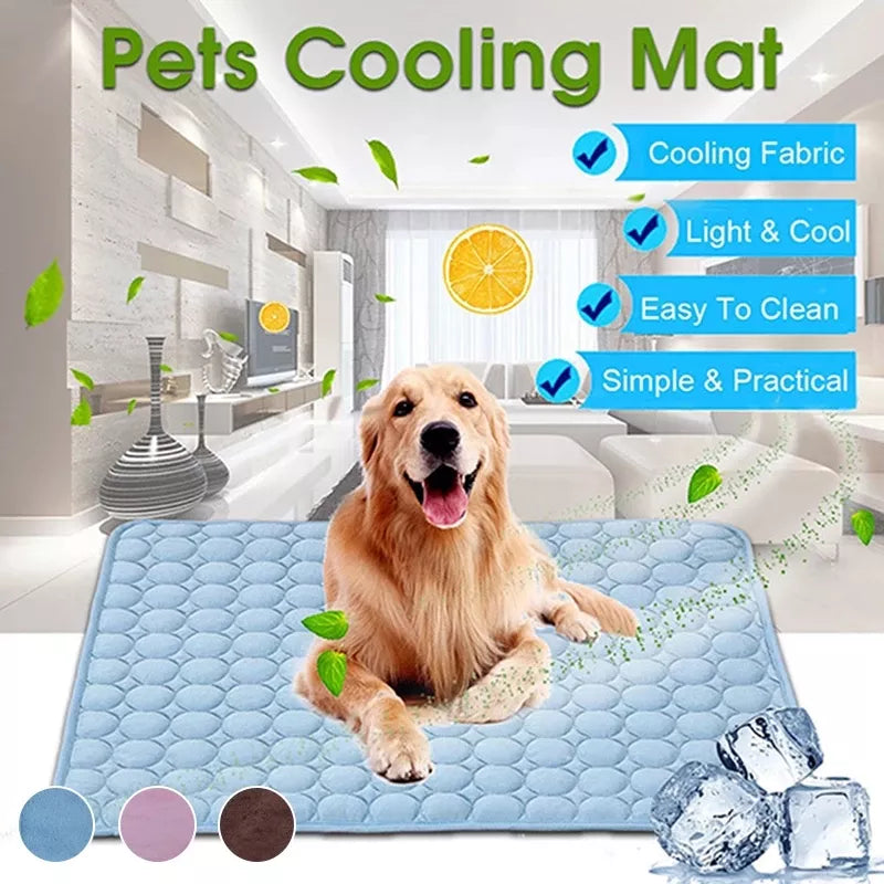 Summer Cooling Dog Mat: Breathable Pad for Dogs and Cats - Washable Pet Bed Blanket for Small, Medium, and Large Dogs, Ideal for Cars | Bowlift
