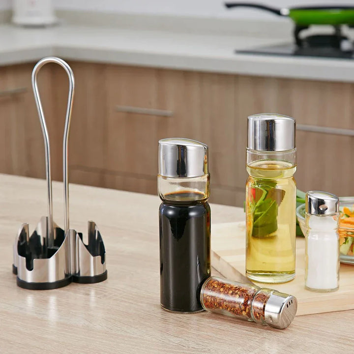 BowLift | Classic set of bottles and shakers for spices with convenient stands