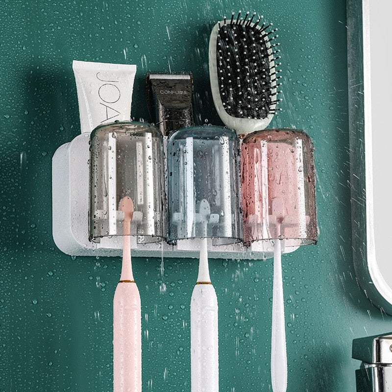 BowLift | Wall-Hanging Mouthwash Cup Toothbrush Holder