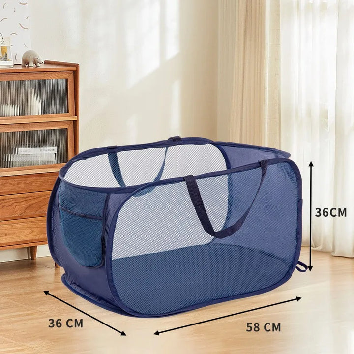 BowLift | Foldixa Laundry Basket | Pop-Up Design & Foldable | With Side Pocket | Single or Double Variant