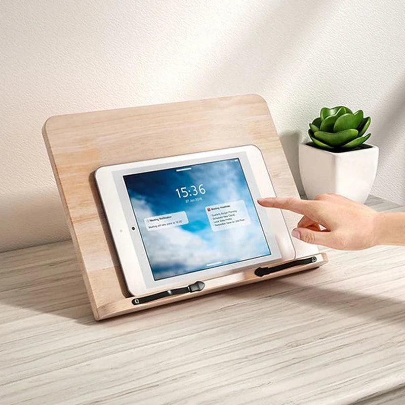 BowLift | NaturalEase - Wooden Tablet Holder