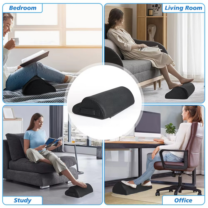 BowLift | Ergonomic Feet Pillow – Under-Desk Foot Rest Cushion for Office & Home