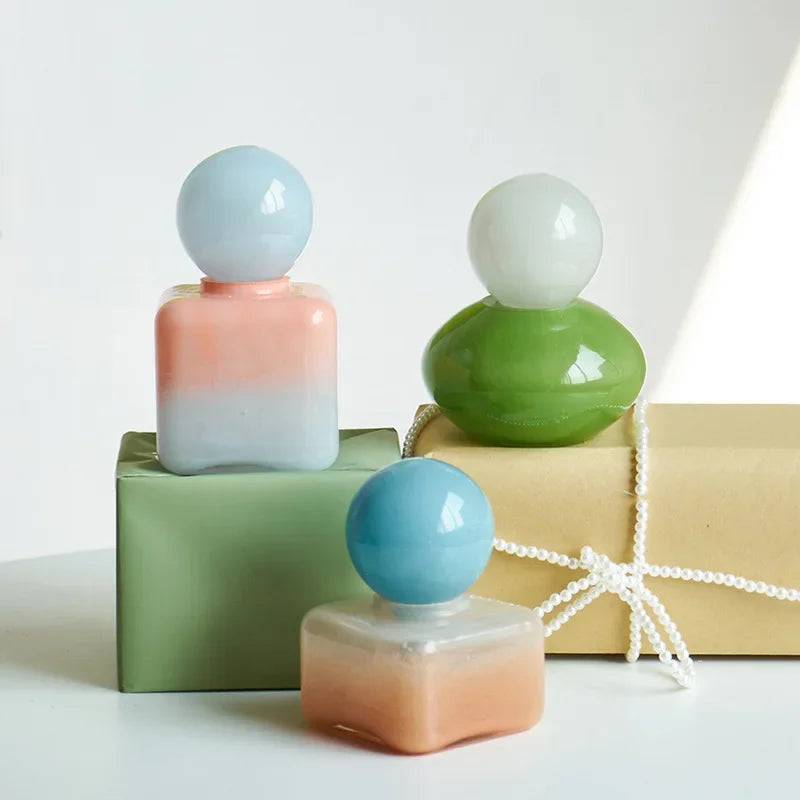 Geometric Sphere Glass Vase with Lid | Bowlift