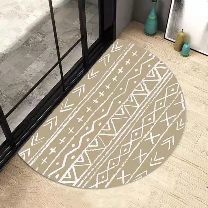 BowLift | AquaSoft Super Absorbent Bath Mat – Non-Slip Half-Round Bathroom Mat for Maximum Comfort