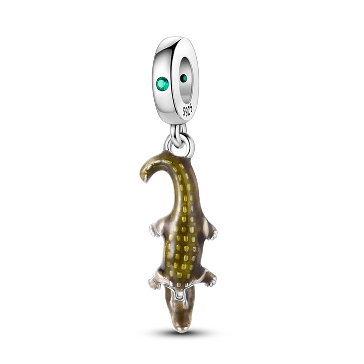 BowLift | 925 Silver Golden Leopard Charms Beads Colorful Chameleon Rhinoceros Lion Scarab Cat Pendant Compatible with Original Pandora Bracelet Jewelry