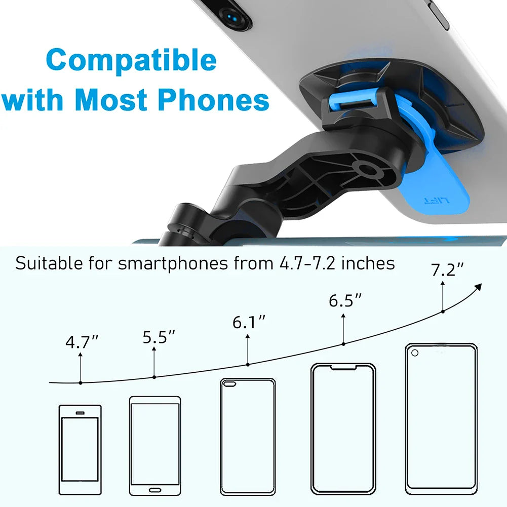 BowLift | RIDELOCK Pro Mount | Shockproof Phone Holder for Bike & Motorcycle | 360° Rotatable | For 4.7–7.2" Smartphones