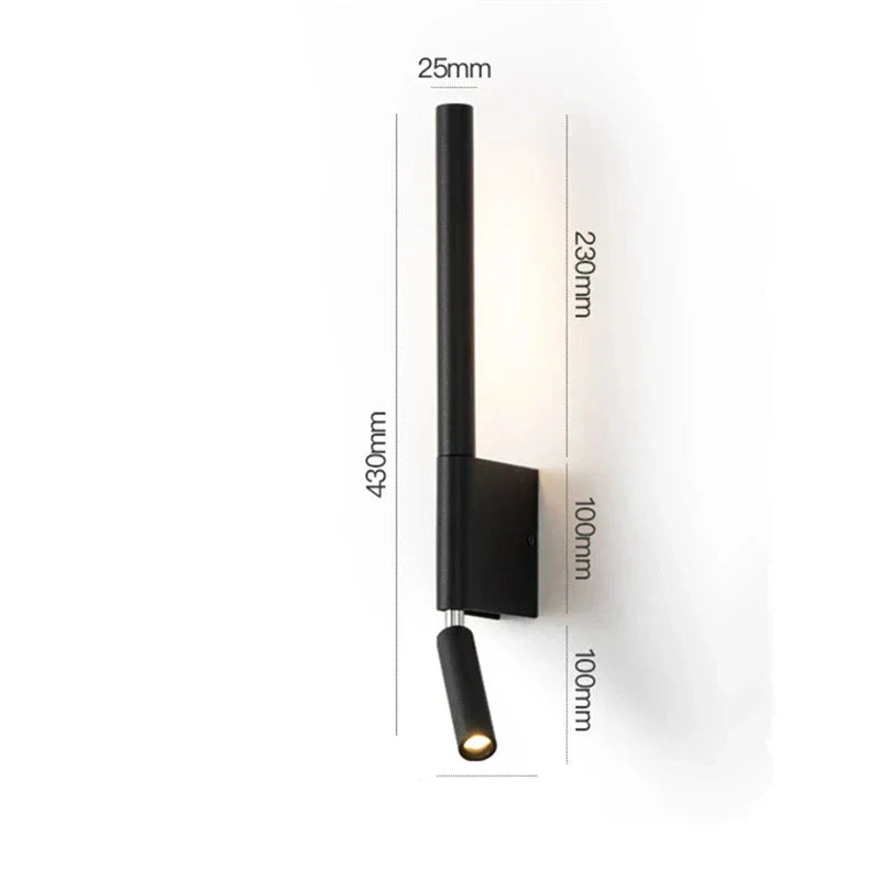 Modern LED wall lamp for bedroom, adjustable wall light in hotel style | Bowlift