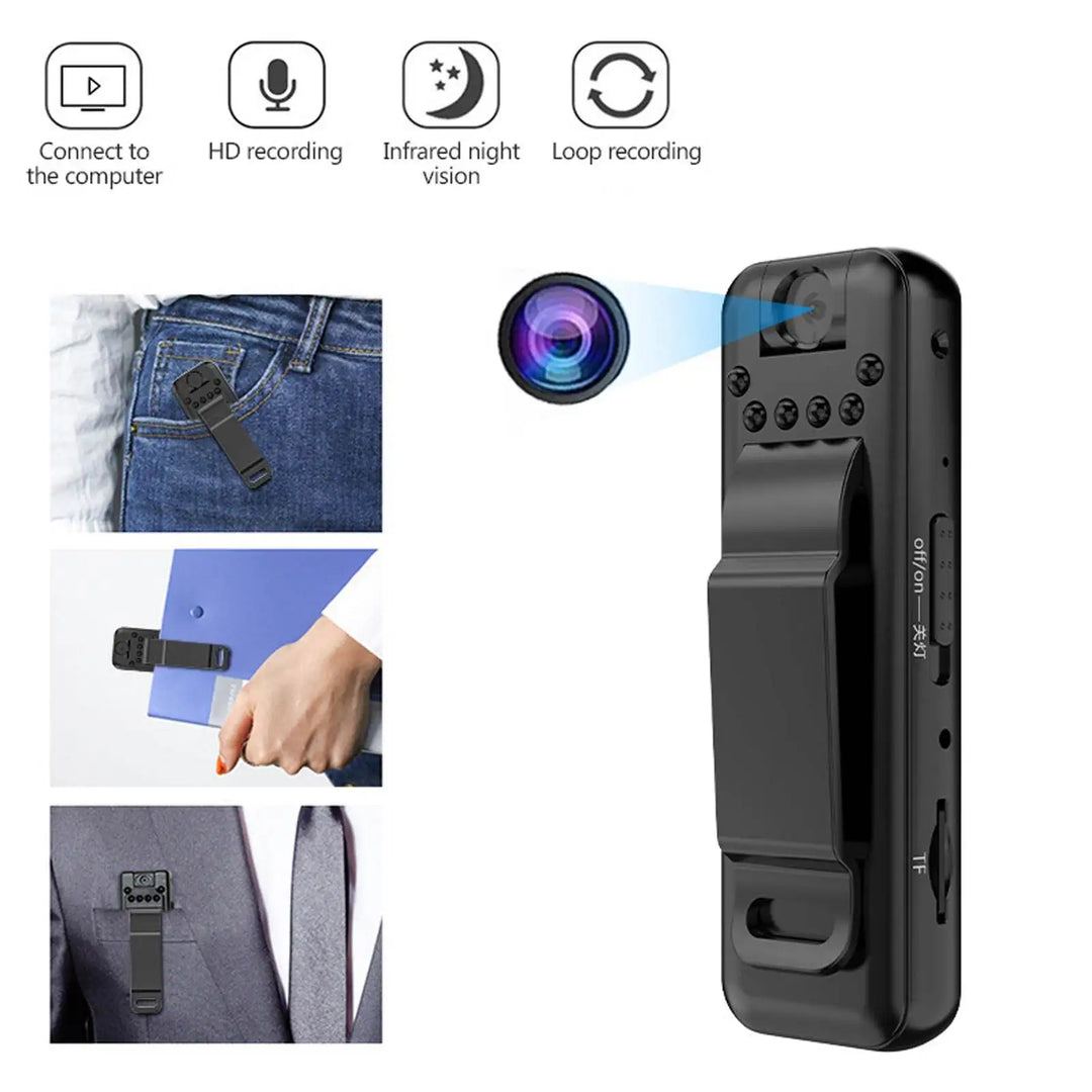 Pocket Spy Mini Clip-On Video Recorder Camera | Bowlift