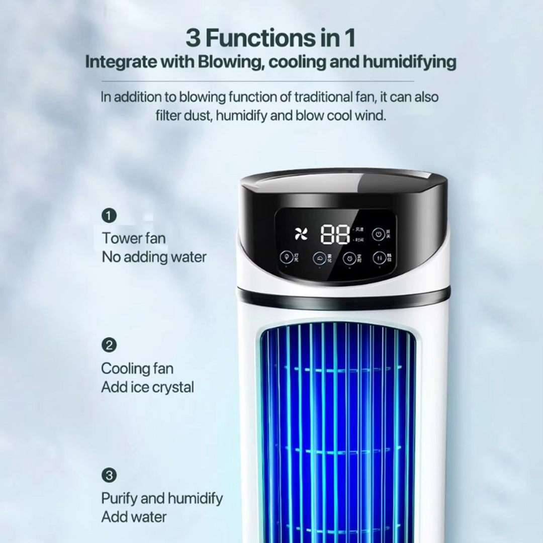 BowLift | Portable Air Cooler Fan with Humidifier & Dust Filter – USB Powered Mini AC for Home & Office