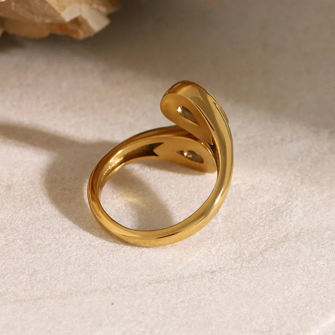 BowLift | Teardrop Diamond Accented Wrap Ring