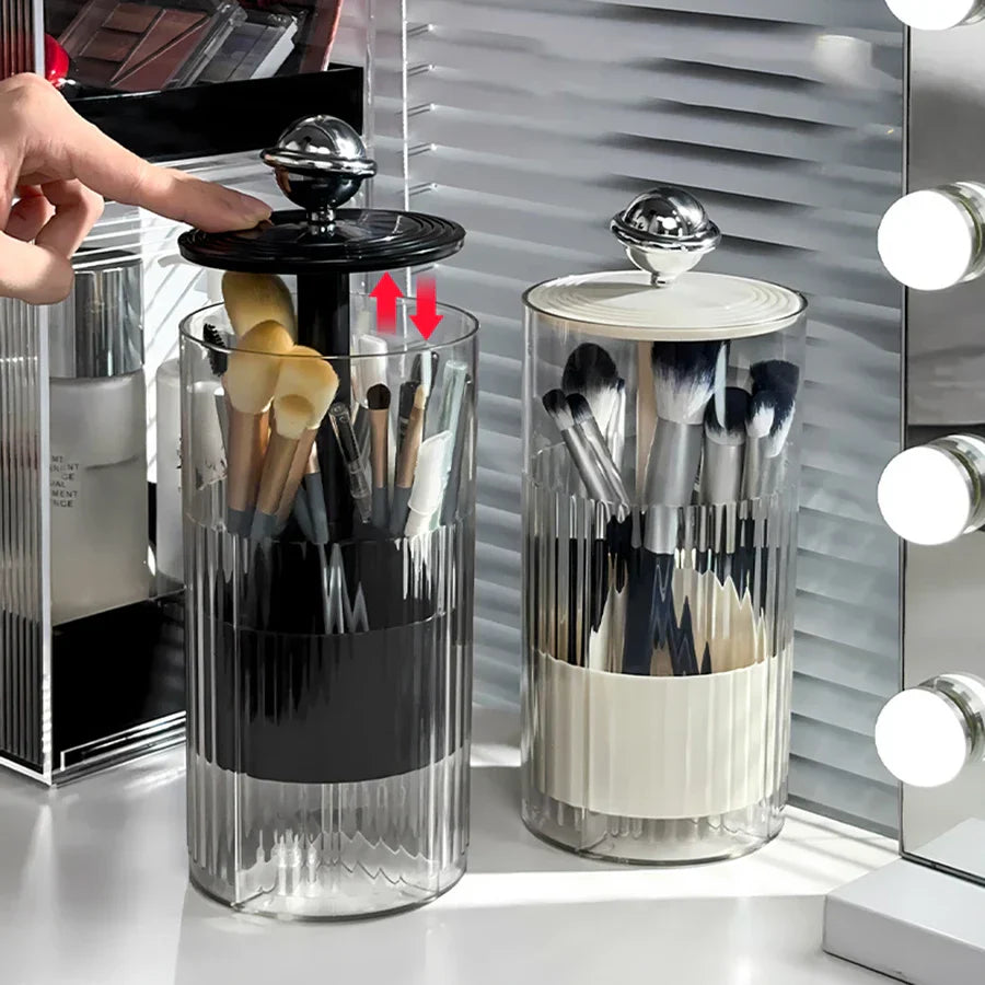Auto Lift & Luxe Makeup Brush Organizer | Bowlift