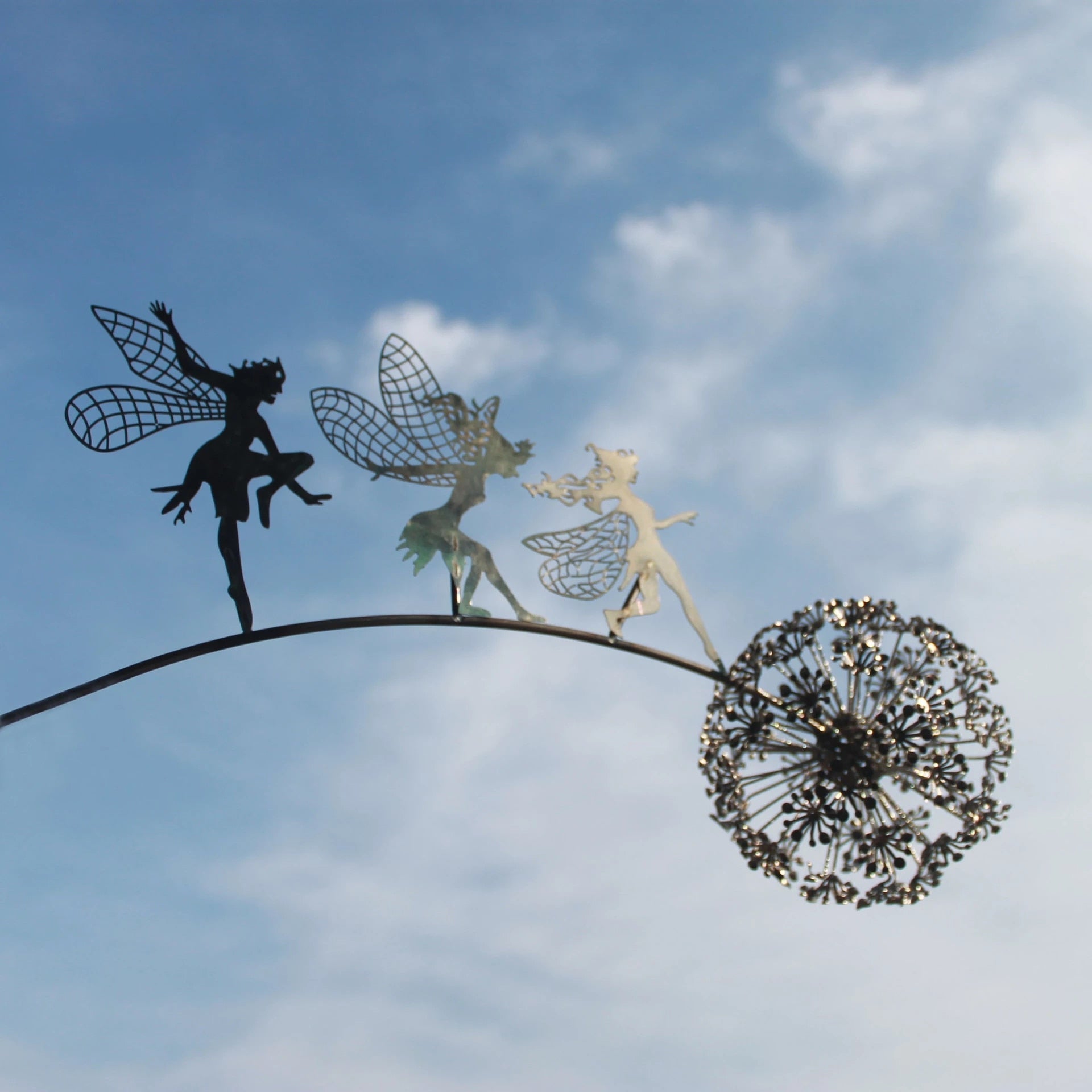 BowLift | Fairy Garden Sculpture | Detailed Metal Decor for Outdoors