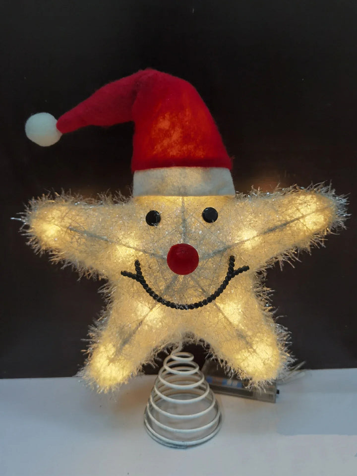 BowLift | TwinkleGlow - LED Star Tree Topper with Warm Light and Easy Setup