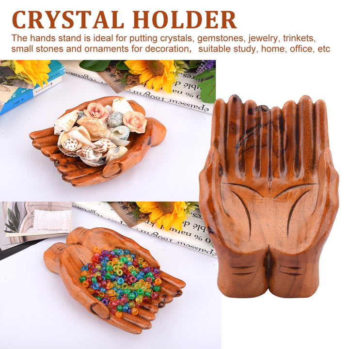 BowLift | Giving Praying Wooden Carved Hands Candy Holder Home Decor