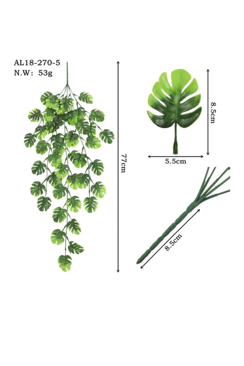 Rattan leaf wine ornament | Bowlift