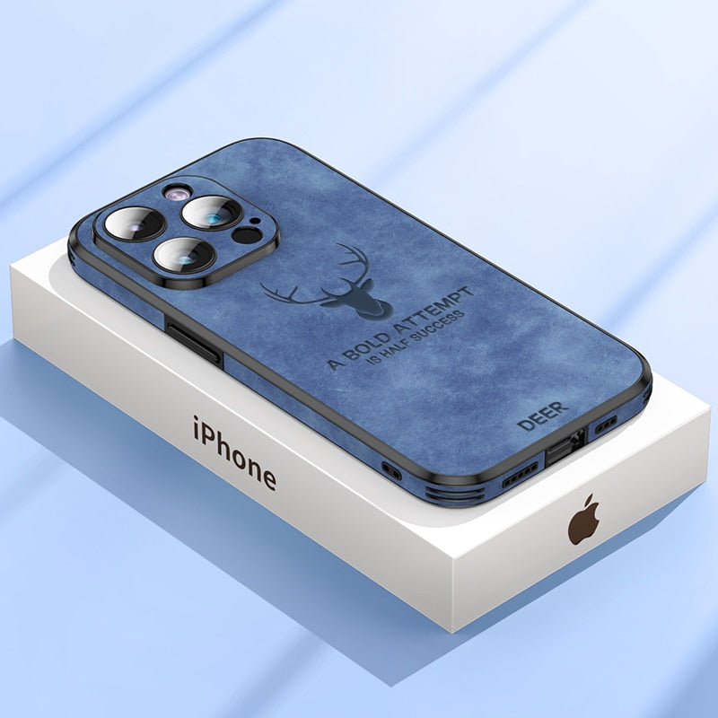 BowLift | Deer - Luxury Leather iPhone Case with Stylish Design and Shockproof Protection