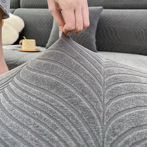 BowLift | PlushSecure - Elegant Jacquard Sofa Cover for Non-Slip Comfort
