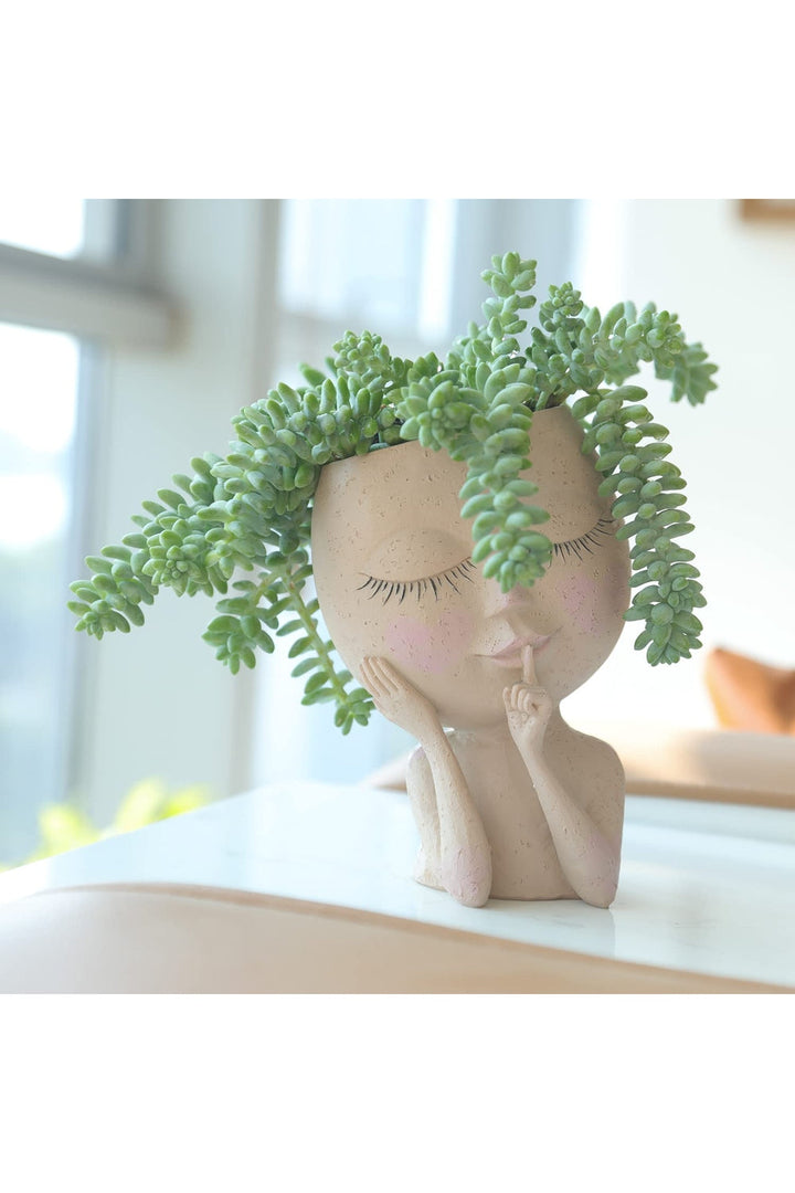 Resin Head Plant Holder | Bowlift