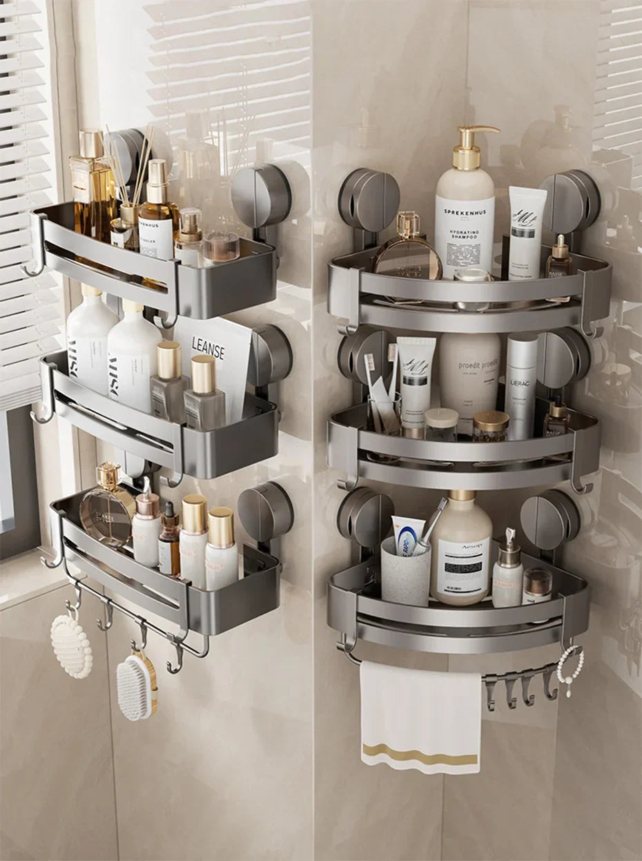 AquaGrip – Luxury Suction Cup Bath Shelf without Drilling Bowlift