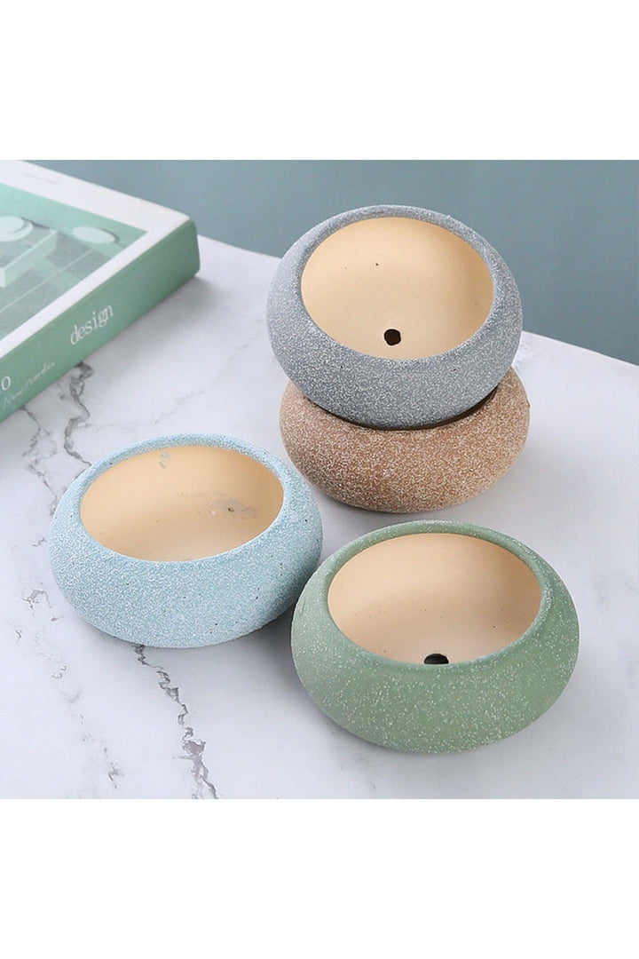 Frosted Stone Flower Pot | Bowlift