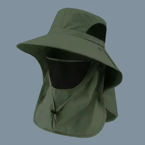 BowLift | UV Protection Outdoor Sun Hat with Wide Brim and Neck Flap for Hiking, Fishing, and Camping