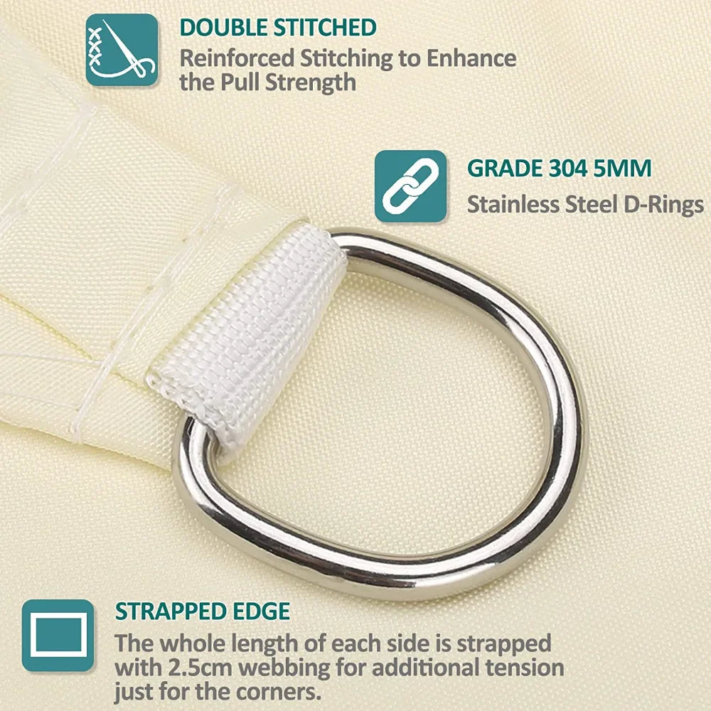 BowLift | Waterproof Rectangular Sun Shade Sail with UV Protection & Mounting Kits – ShadeGuard