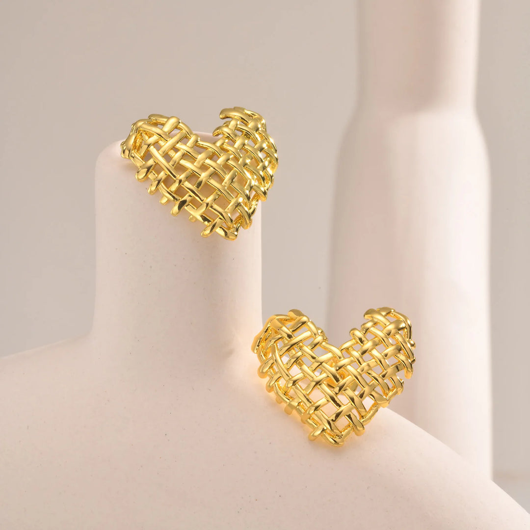 BowLift | 14k Woven Heart Earrings