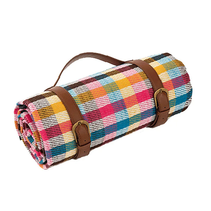NovaPlaid | Waterproof foldable picnic blanket with carry strap | Bowlift