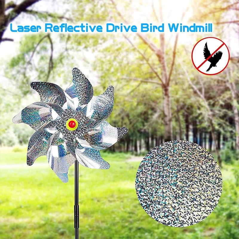BowLift | ReflectoSpin Wind Turbine | Anti-Bird Design | Reflective & Weatherproof | Silver Look