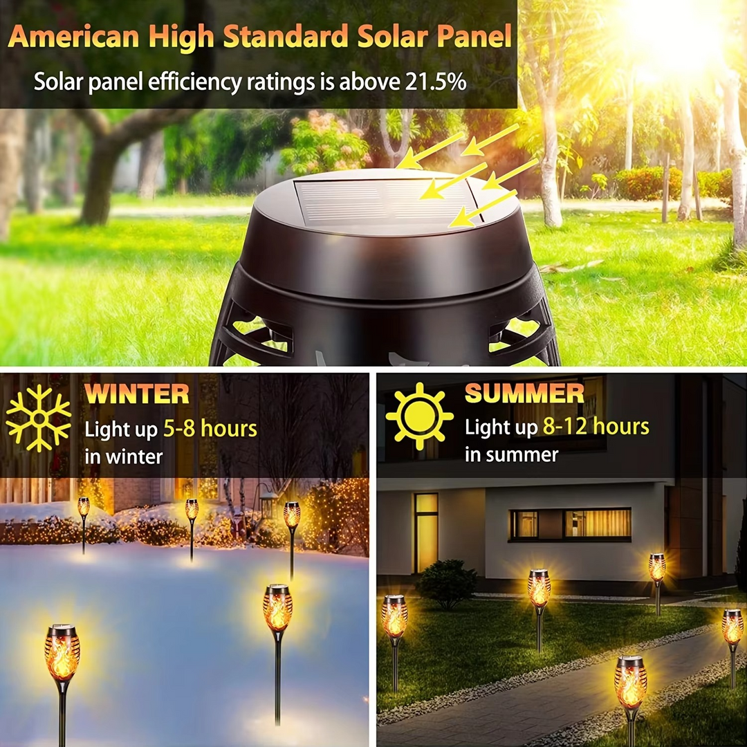 BowLift | Solar Flame Light – Outdoor Flickering Torch for Garden & Pathways