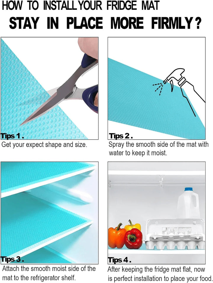 BowLift | Refrigerator mats FreshLiner | 29×45 cm | EVA cutting mats | BPA-free | For refrigerator, drawer & shelf