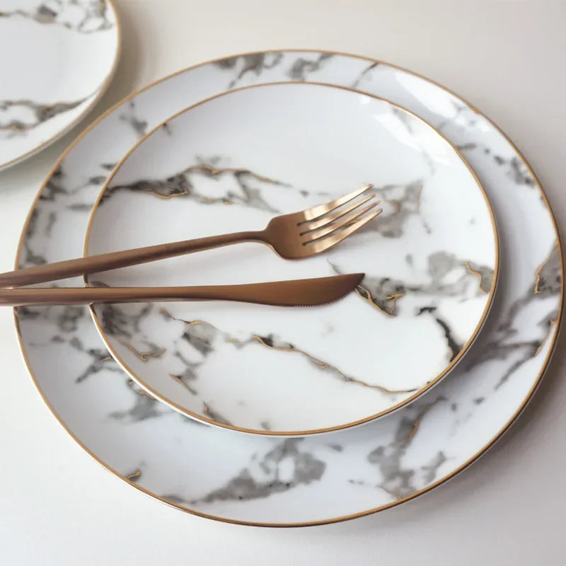 Marble Plate 2-Piece Set Bowlift
