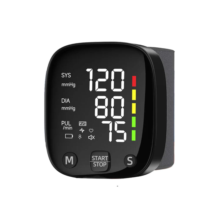 BowLift | Rechargeable LED Wrist Blood Pressure Monitor with Voice Function – HeartGuard