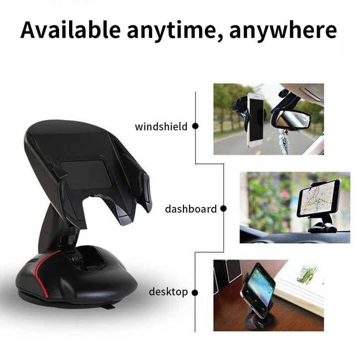 BowLift | 360 Rotating Foldable Car Dashboard Phone Holder