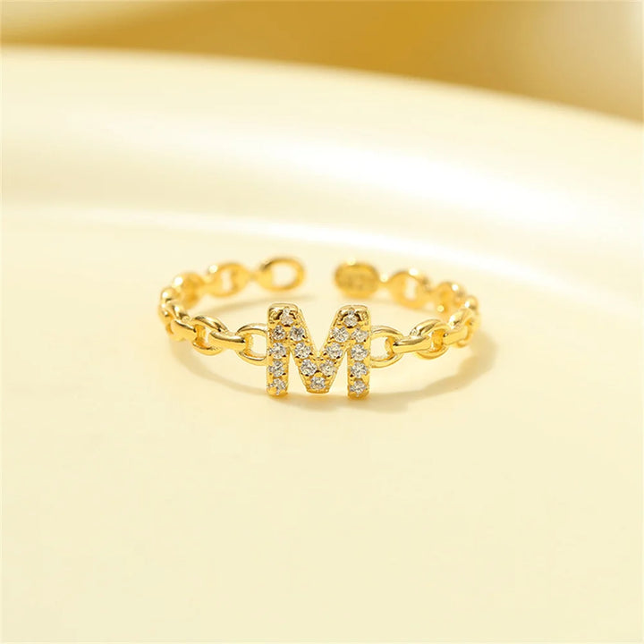 BowLift | Dainty Diamond Letter Initial Ring