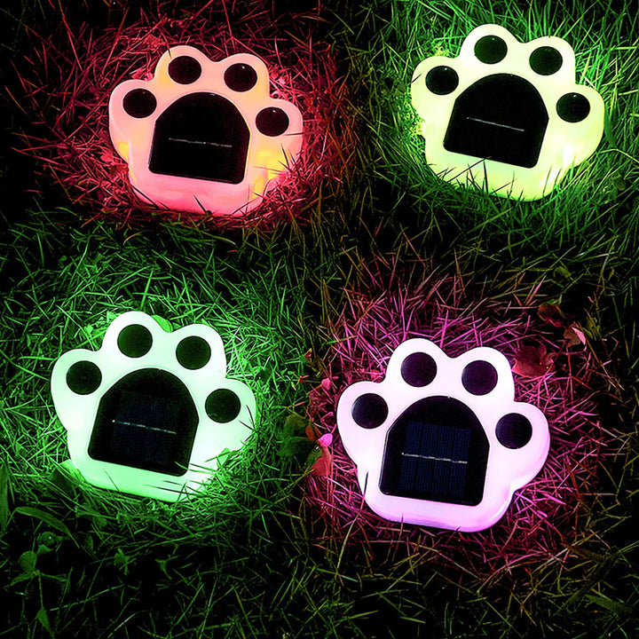 Solar LED Paw Lights for Garden and Path - Cute Solar Decorative Lights for Path Lighting, Ideal for Pet Lovers and Outdoor Decor | Bowlift