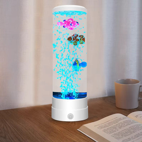 BowLift | Luminava Bubble Fish Lamp | Calming Bubble Light Show | LED 500 Lumen | For Relaxation & Ambiance
